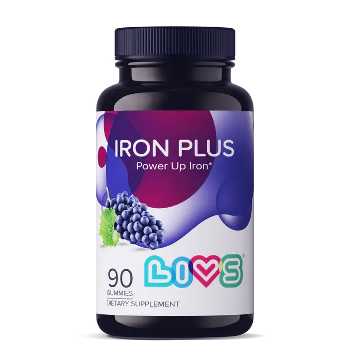 Livs Iron Plus Grape 90 Gummies My Store