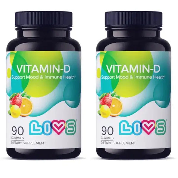 Livs Vitamin-D (2000IU) Orange, Lemon&Straw Flavor 90 Gummies My Store